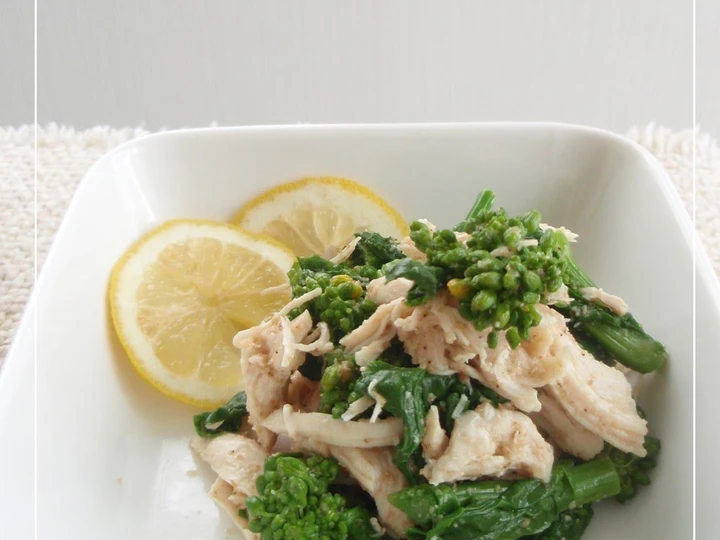 Easy Way Make Recipe Nanohana &amp;amp; Chicken Tenders with Lemon Sauce that is So Delicious, Appealing}