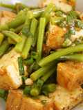 Spicy Garlic Shoots and Atsuage