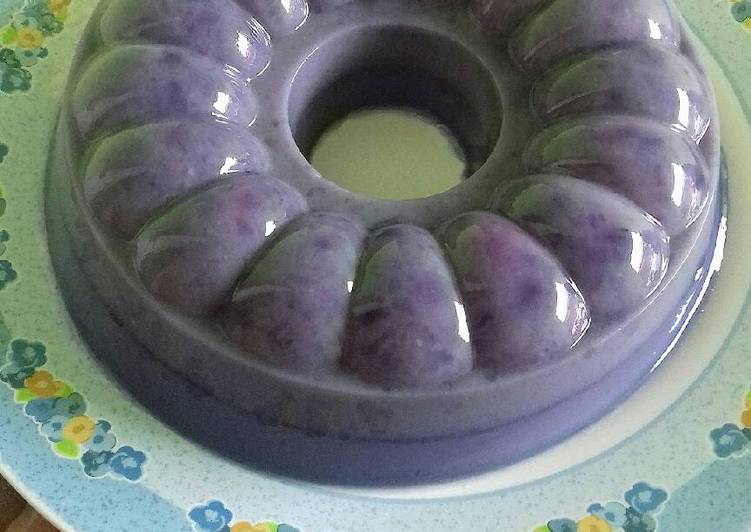 Puding ubi ungu