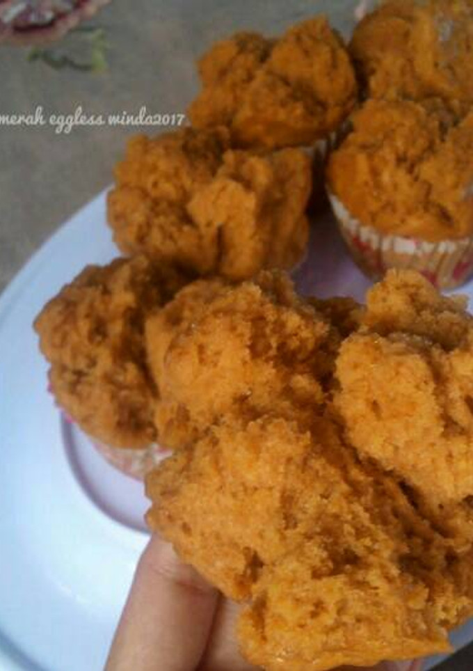 Foto resep Bolu Kukus Gula Merah Eggless (Tanpa telur), No mixer, no oven