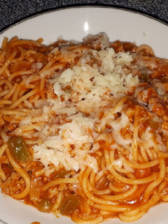 Una foto de Spaghetti a la boloñesa