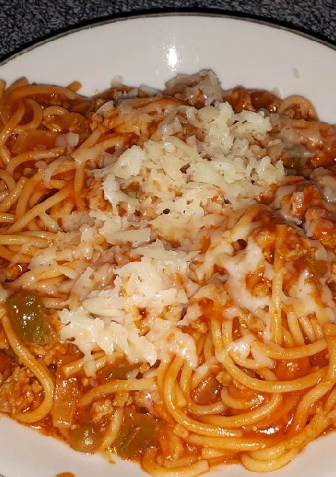 Una foto de Spaghetti a la boloñesa