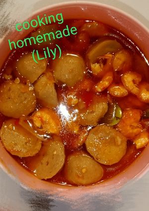 Foto resep Bakso udang saos padang