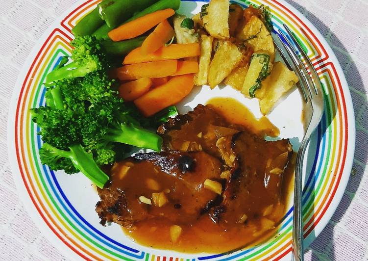 Langkah Mudah untuk Menyiapkan Beef Steak sederhana, empuk &amp; yummy 🤗 Anti Gagal