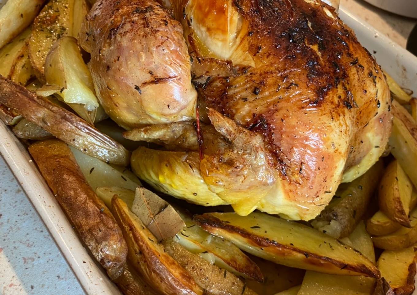 Poulet Jaune fermier du Périgord rôti