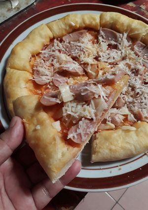 Foto resep Pizza teflon sosis keju simpel