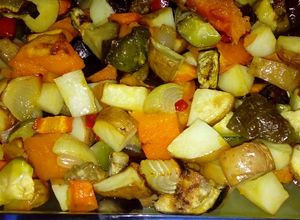 Una foto de Verduras al horno con un toque dulzón