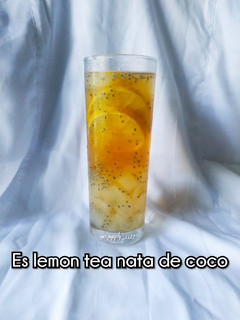 Foto resep 404. Es lemon tea nata de coco