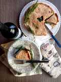 Torta Salata con bieta,ricotta di bufala, salame e provola