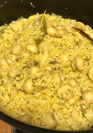 Una foto de Risotto con Champiñones