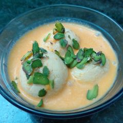 A picture of Carrot Rasmalai.