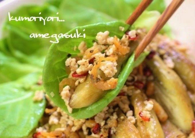 Thai Style Grilled Eggplant Salad