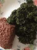 Kienyeji greens and brown ugali