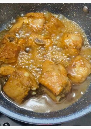 Hình của món Sườn non rim Coca.