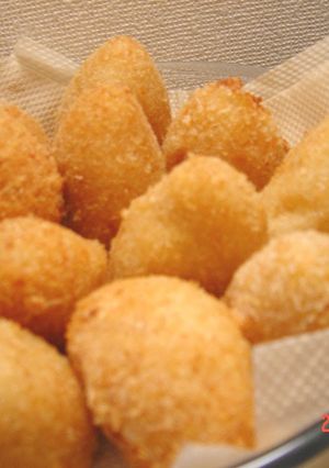 A picture of Coxinha (Brazilian Croquettes).