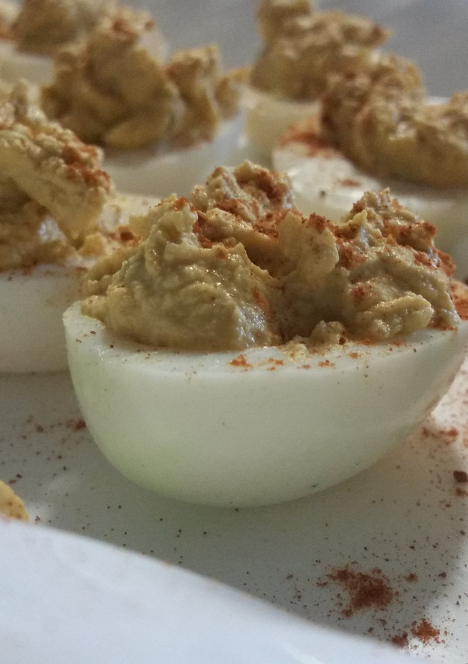 A picture of Devil's deviled eggs.