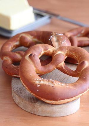 A picture of Authentic German Pretzels.