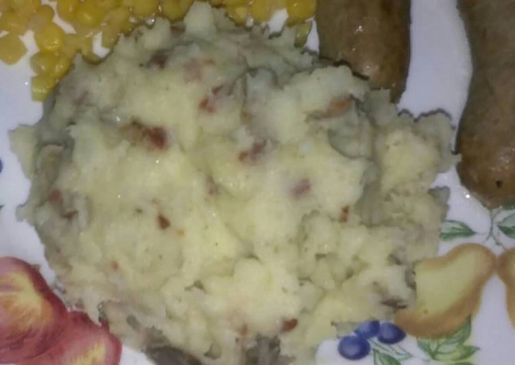 Recipe of Super Quick Homemade Bacon cheddar ranch mashed potatoes