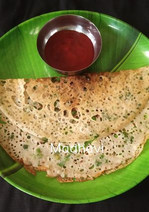 A picture of Wheat flour dosa.