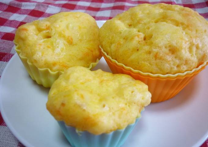 Carrot & Cheese Steamed Bread Made with Pancake Mix Recipe