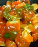 Non-Fried Sweet and Sour Pork with Cubed Meat