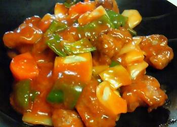 How to Prepare Perfect NonFried Sweet and Sour Pork with Cubed Meat