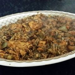 A picture of Spicy chicken n spinach.