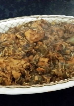 A picture of Spicy chicken n spinach.
