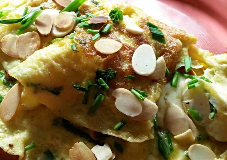 Step-by-Step Guide to Make Favorite Sig&#39;s Chive, Cress and Cambozola Cheese Omelette