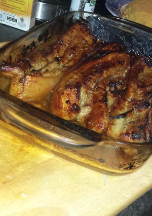 A picture of Oven Baked Bbq Pork Belly Slices.