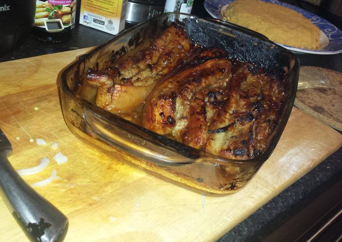 Oven Baked Bbq Pork Belly Slices