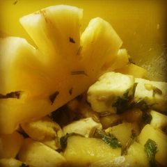 A picture of Cottage Cheese (Paneer) Pineapple Salad.