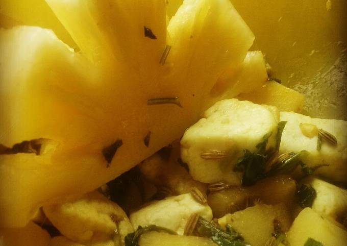 Steps to Prepare Favorite Cottage Cheese (Paneer) Pineapple Salad