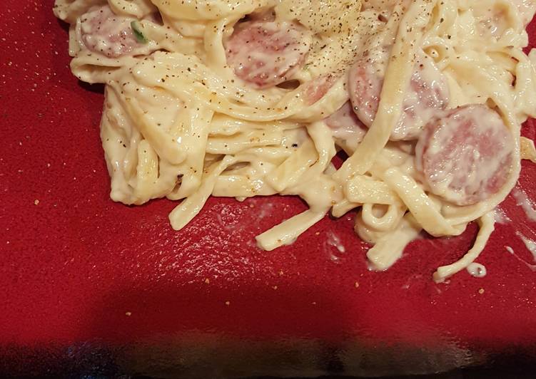 Easiest Way to Make Homemade Spicy Shrimp and Sausage Alfredo