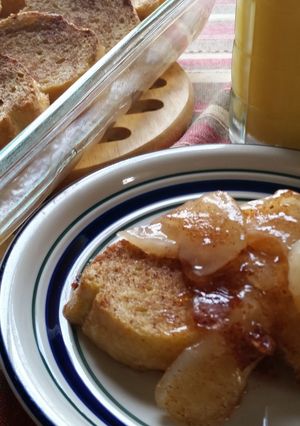 A picture of Baked Apple French Toast.
