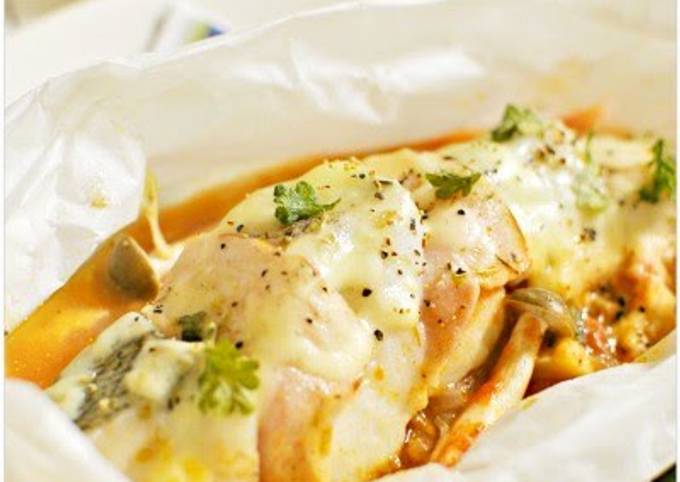 Steps to Prepare Award-winning Steamed Cod Slices and Bacon with Tomato Sauce