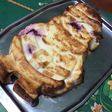 Flan « bonhomme » aux pêches de vigne