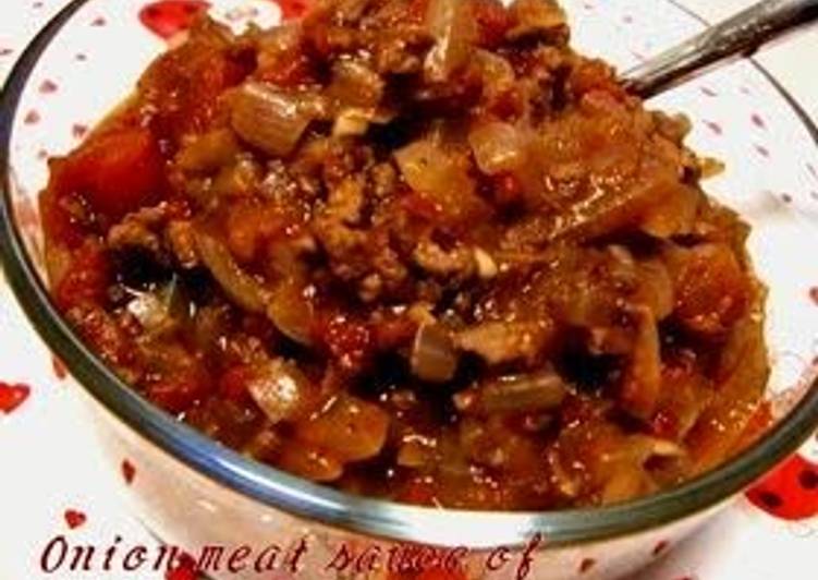 Recipe of Quick Chili Con Carne Style Onion Meat Sauce