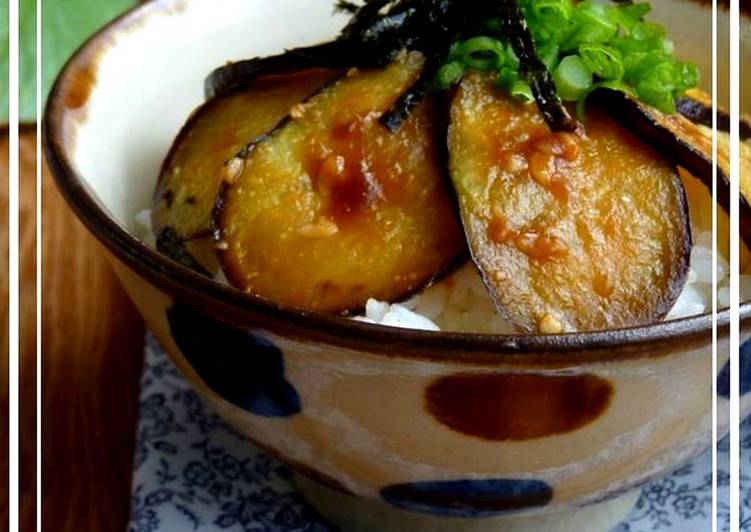 Satisfying Eggplant Rice Bowl