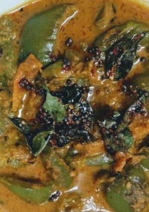 A picture of Capsicum Masala Curry.