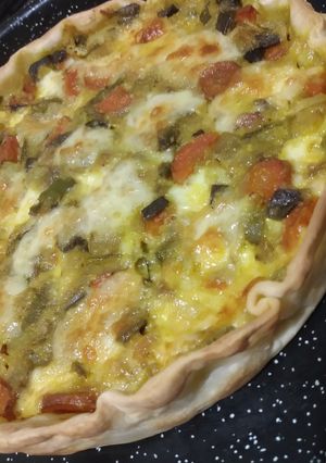 Una foto de Tarta de vegetales y queso