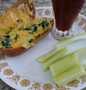 Easy Way Make Spinach omelet in a bun the So Delicious Tasty