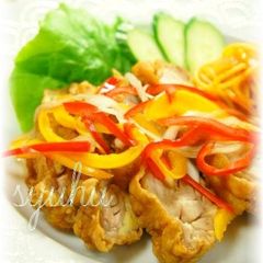 A picture of Red Wine and Chicken Nanban for Sports Day.