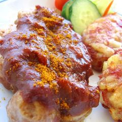 A picture of Currywurst -- German Street Food.