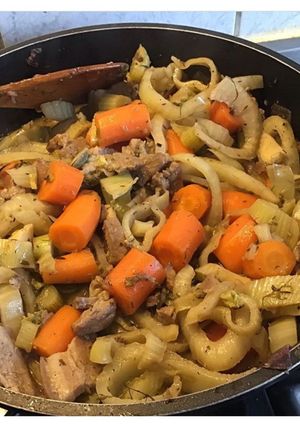Une photo de Fenouil et carottes au lard miel thym et cardamome