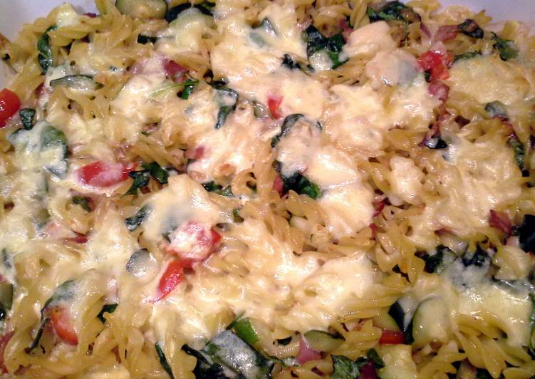 Recipe of Speedy Spinach-Mozarella Pasta Bake