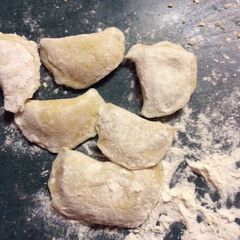 A picture of Perogies.