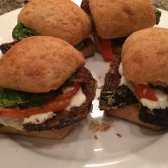A picture of Fried Eggplant Sliders.