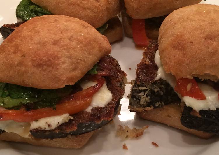 Simple Way to Prepare Ultimate Fried Eggplant  Sliders