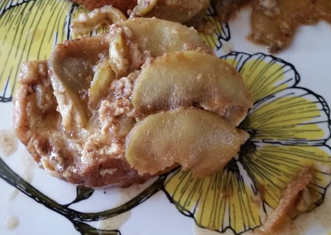 Apple upside-down french toast